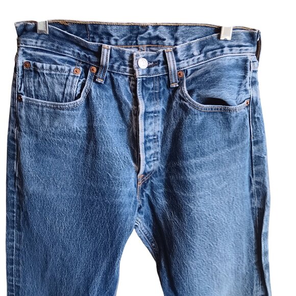 31x35 Fit Vintage Y2K Levis 501 Denim Jeans 32x38 Tag Distress Grunge Punk Fade - Picture 5 of 9